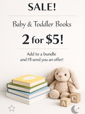 SALE! Toddler & Baby Books are 2 for $5!